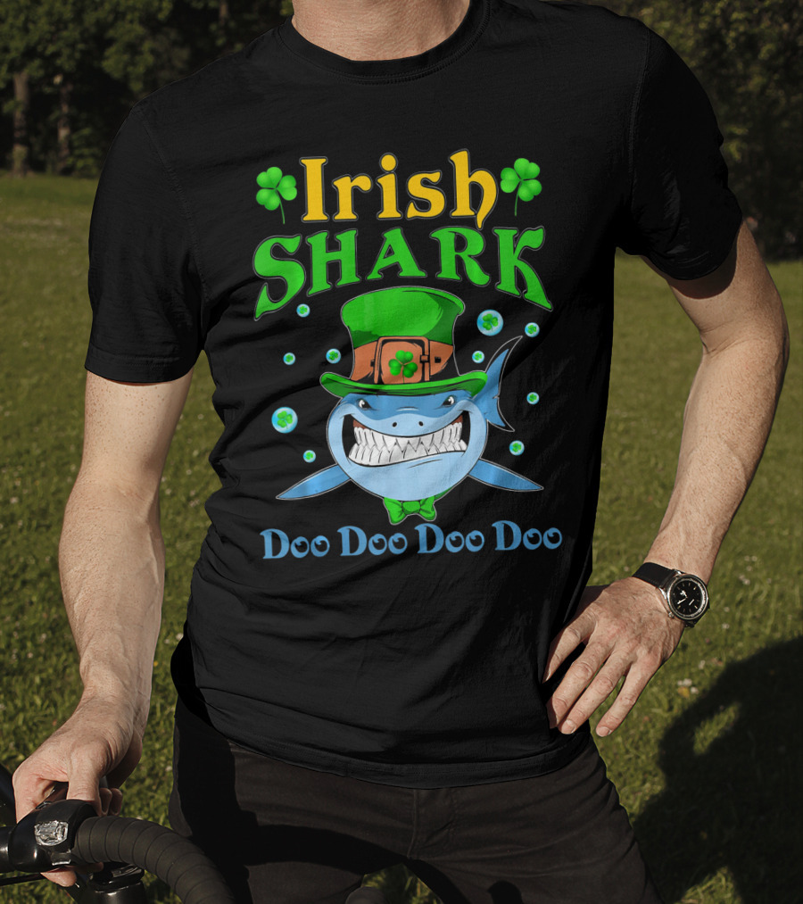 Irish Shark St Patricks Day Doo Doo Doo Doo T-Shirt