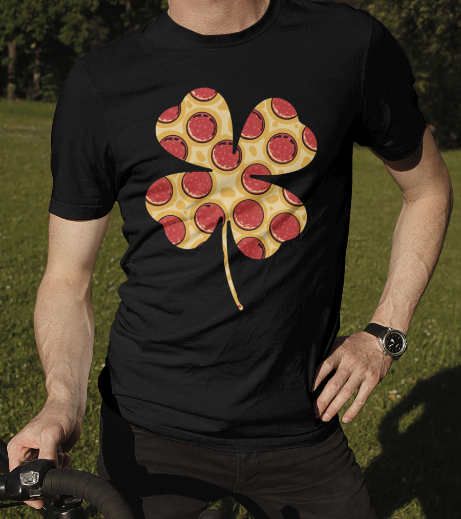 Shamrock Pizza Pepperoni Longsleeve St Patri T-Shirt