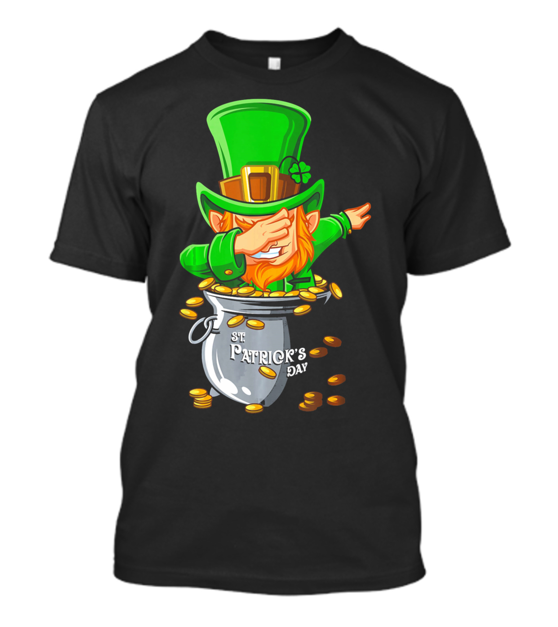 Dabbing Leprechaun St Patrick's Day Pot Of Gold T-Shirt