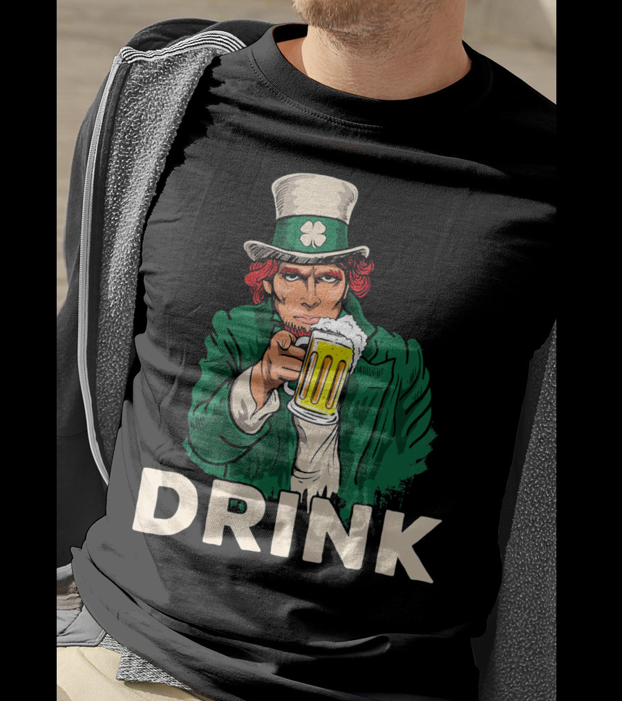 Drink Beer Funny Irish St. Patrick's Day T-Shirt