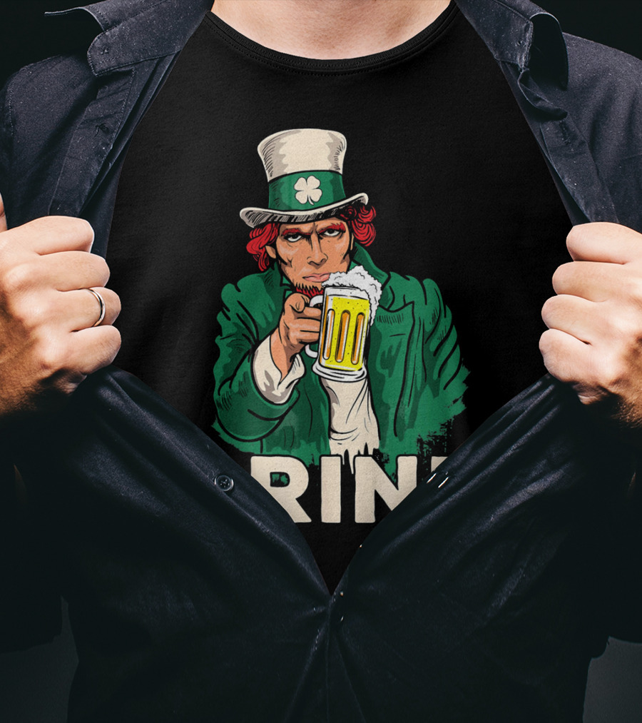 Drink Beer Funny Irish St. Patrick's Day T-Shirt