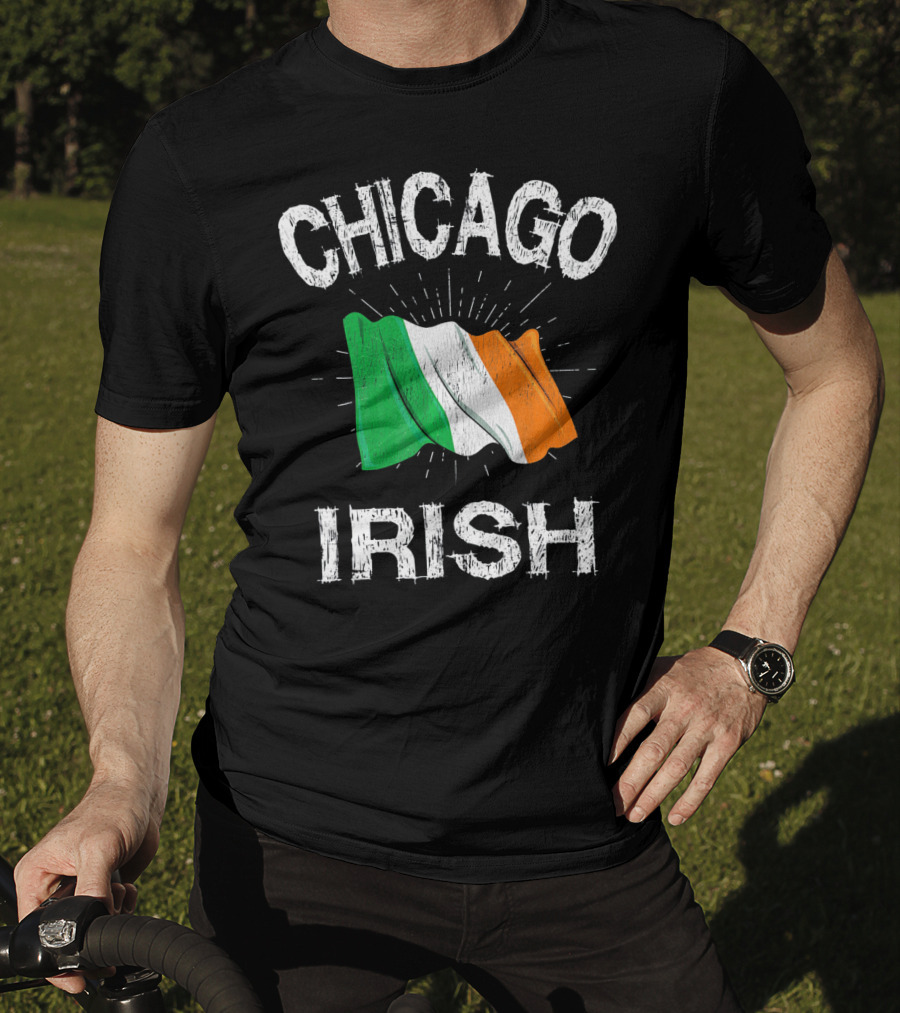 Chicago Irish Flag Retro St. Patrick's Day T-Shirt