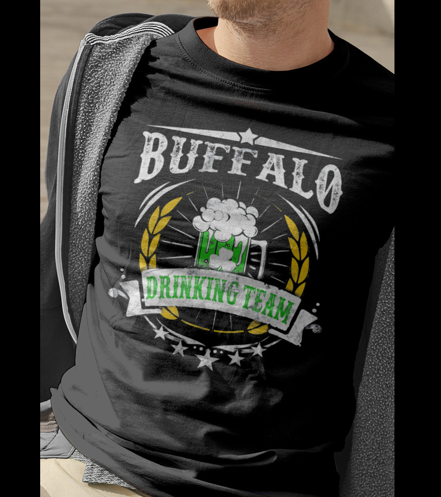 Buffalo Irish Drinking Team St Pat Beer Mug And Shamrock T-Shirt
