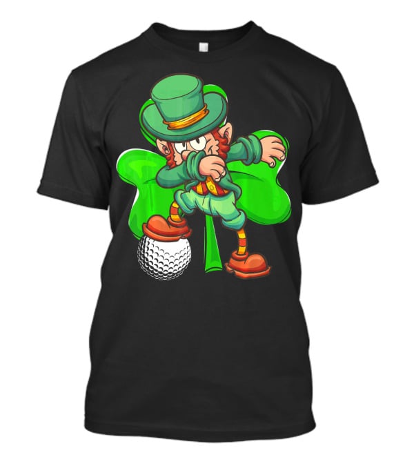 Dabbing Leprechaun Shamrock Golf Ball T-Shirt