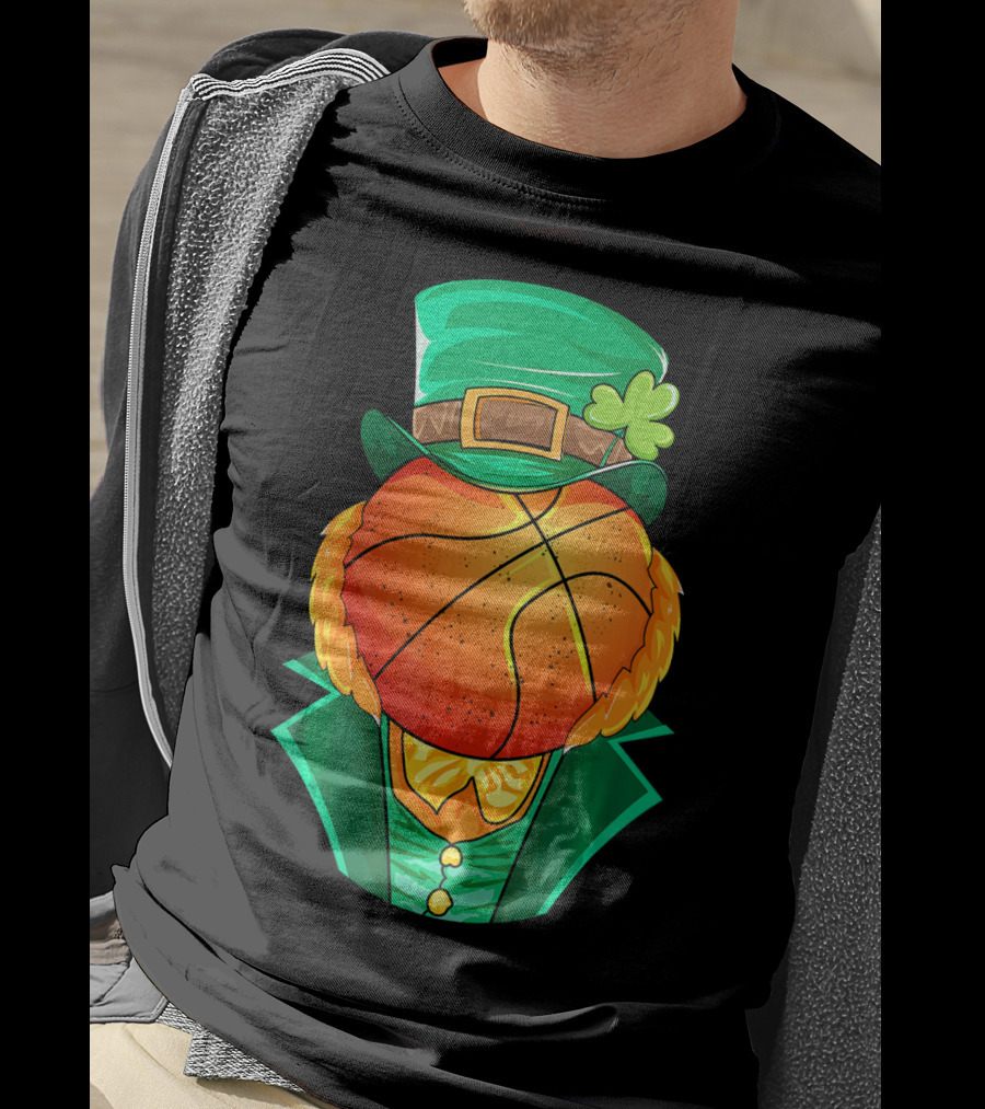 Leprechaun Basketball Head St Patrick's Day Irish T-Shirt