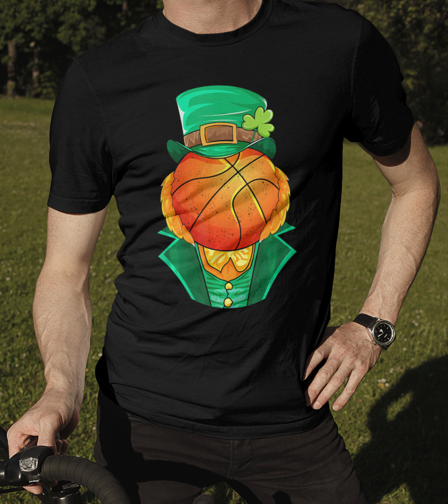 Leprechaun Basketball Head St Patrick's Day Irish T-Shirt
