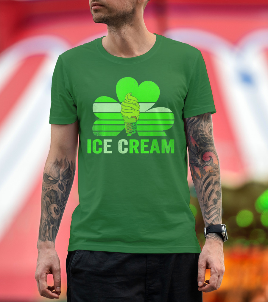 St. Patrick's Shamrock Ice Cream Sweet Treat T-Shirt