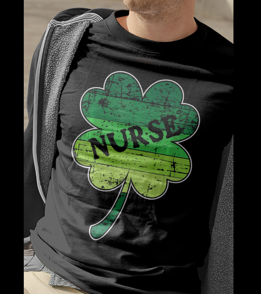 Nurse Shamrock Irish RN ER Nurse Nursing T-Shirt