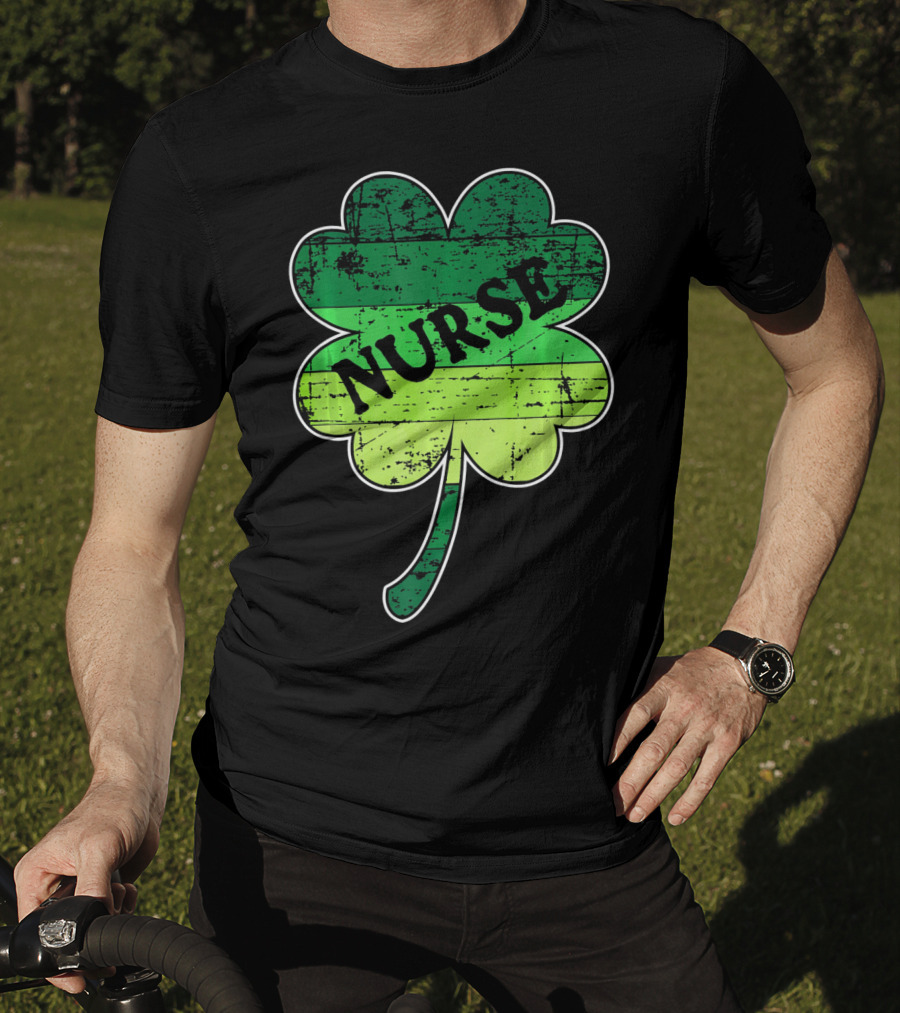 Nurse Shamrock Irish RN ER Nurse Nursing T-Shirt