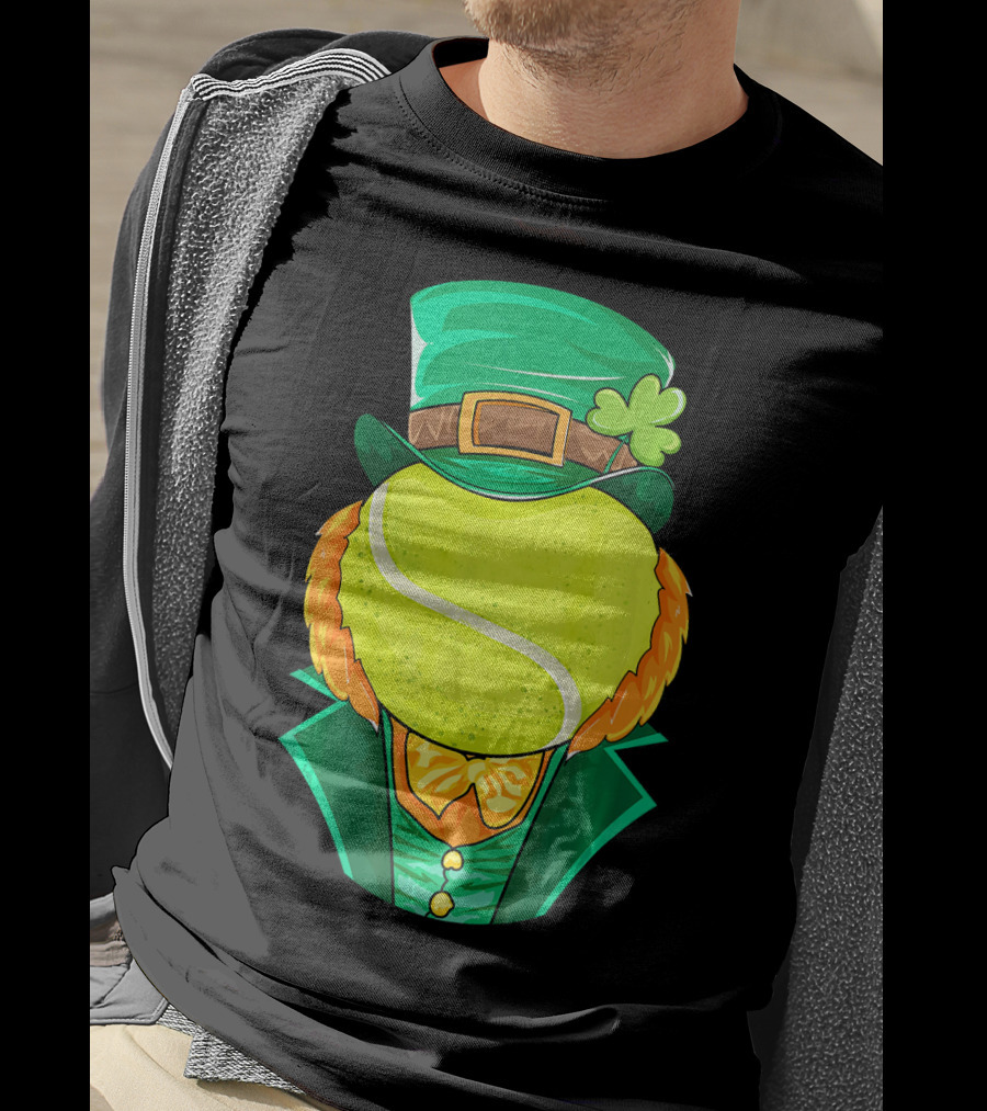 Leprechaun Tennis Ball Head St Patrick's Day Fun T-Shirt