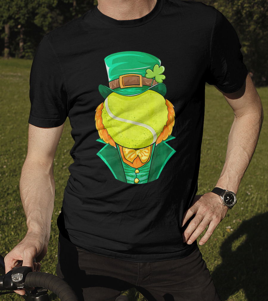 Leprechaun Tennis Ball Head St Patrick's Day Fun T-Shirt