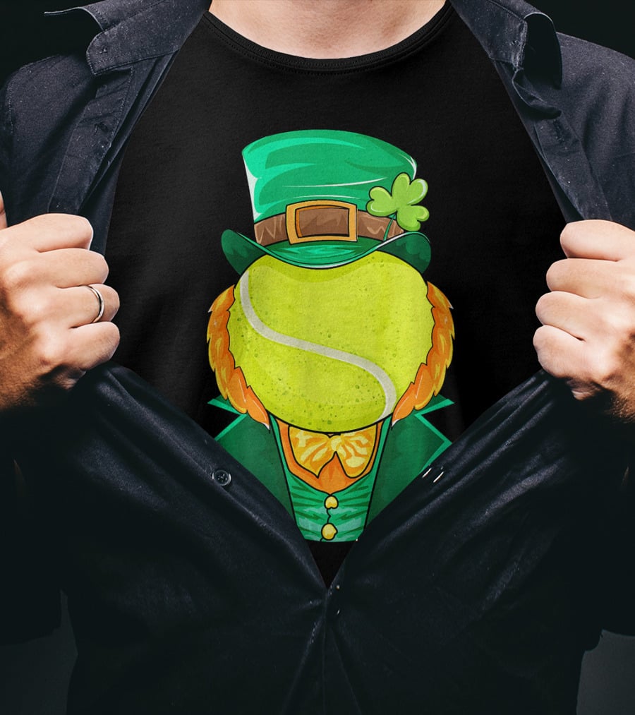 Leprechaun Tennis Ball Head St Patrick's Day Fun T-Shirt