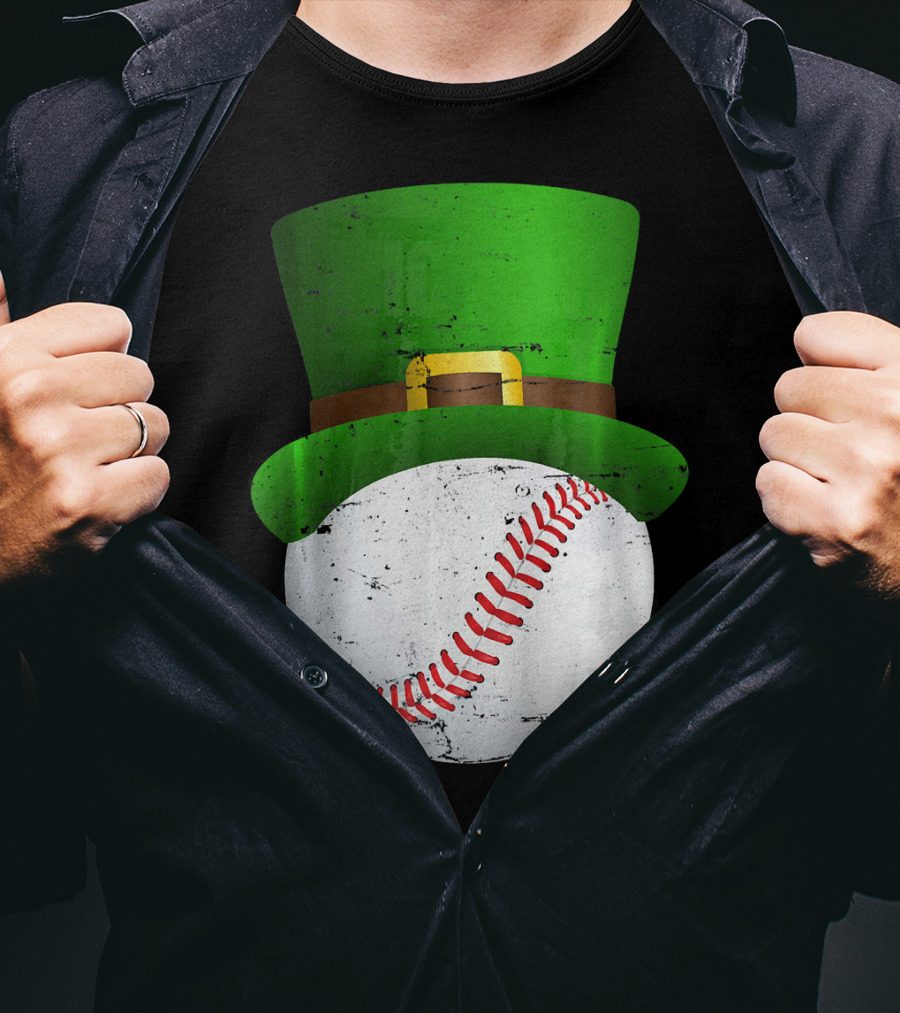 St Patricks Day Leprechaun Hat Baseball Fun T-Shirt