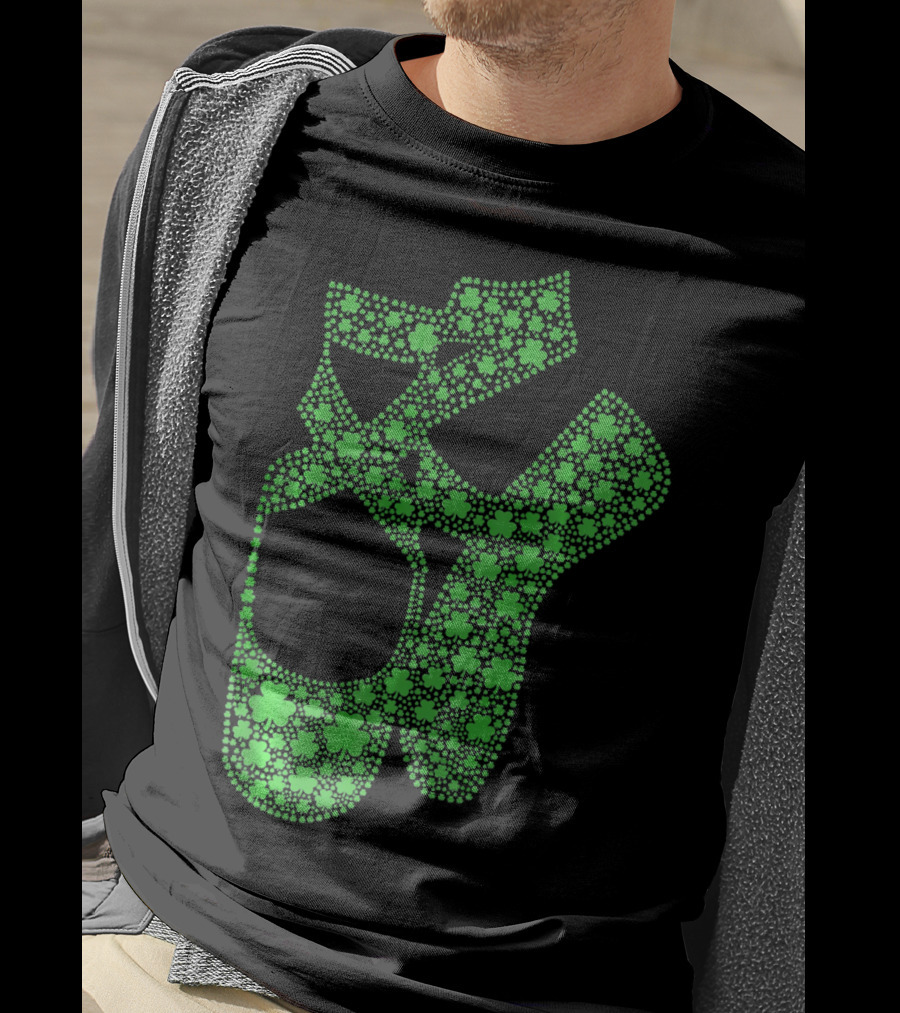 Shamrock Ballet Shoes St. Patricks Day Celebration T-Shirt
