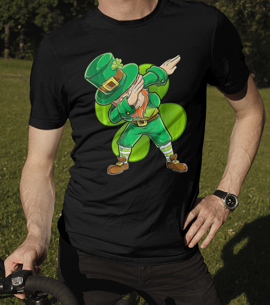 Dabbing Leprechaun Shamrock Dance St. Patrick's Day T-Shirt
