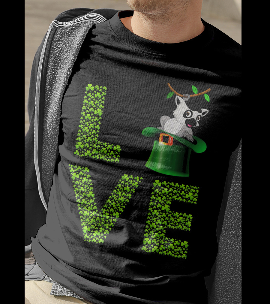 Love Lemur St Patricks Day Shamrock Hat T-Shirt