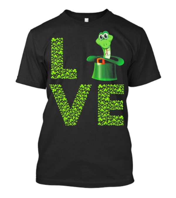 Love Snake St Patricks Day Shamrock Hat T-Shirt