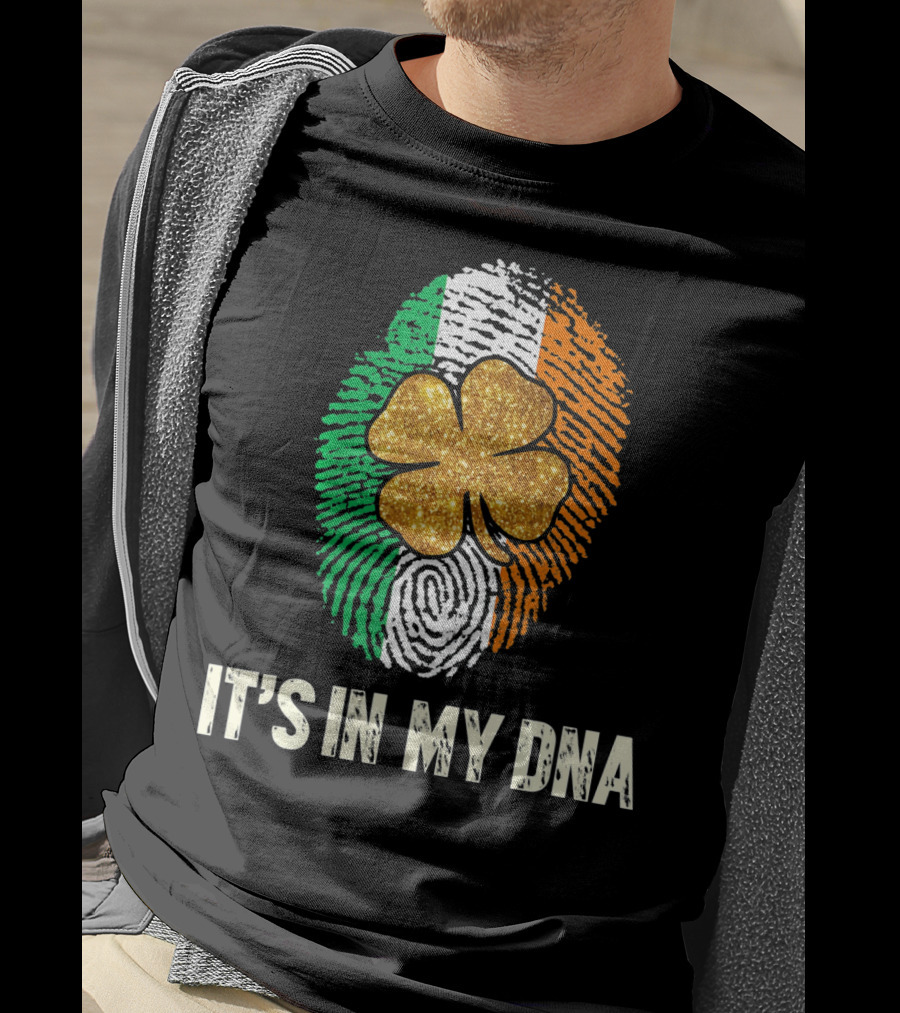 It's In My Irish DNA Fingerprint Shamrock St Patrick's Day T-Shirt