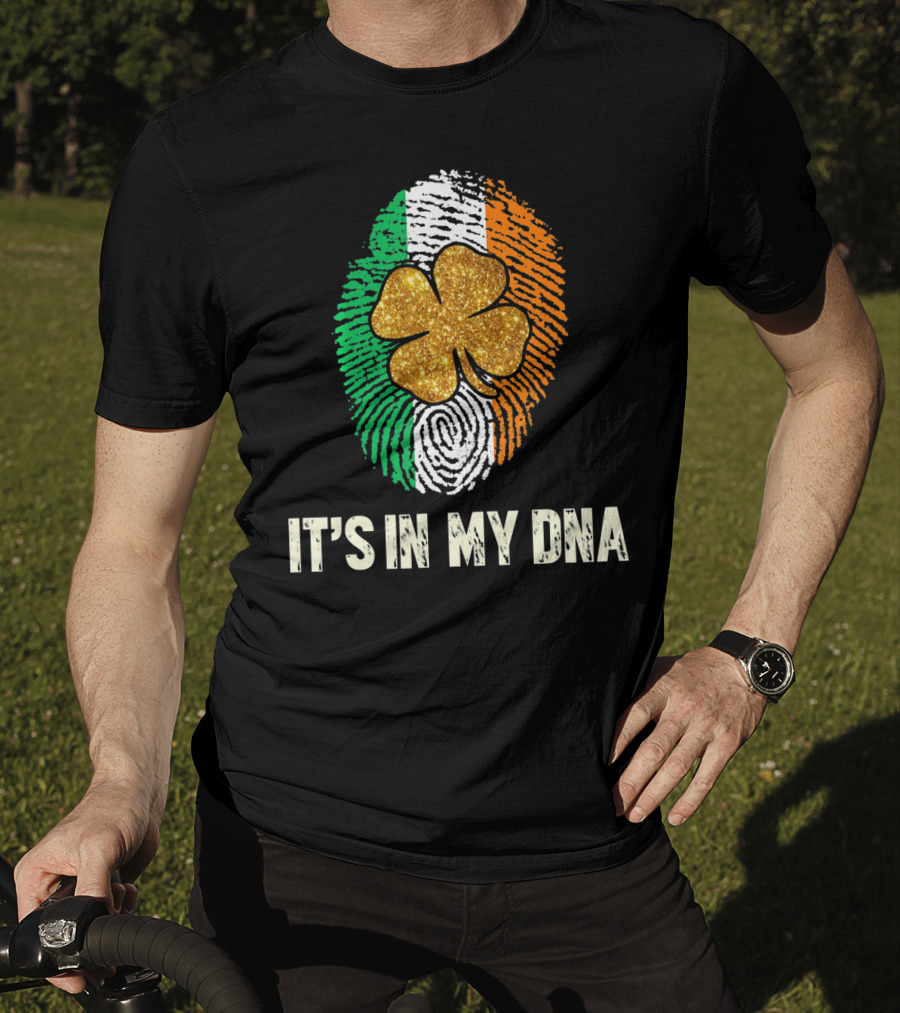 It's In My Irish DNA Fingerprint Shamrock St Patrick's Day T-Shirt