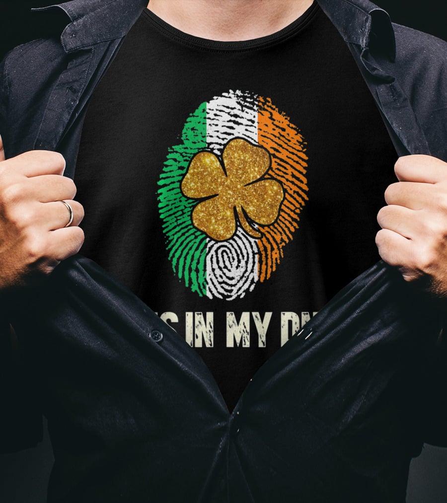 It's In My Irish DNA Fingerprint Shamrock St Patrick's Day T-Shirt