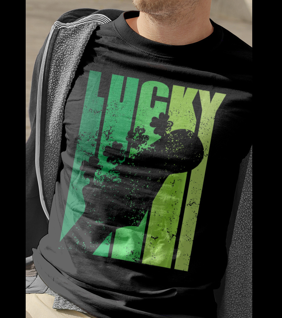 Lucky Irish Shamrock Guitar T-Shirt