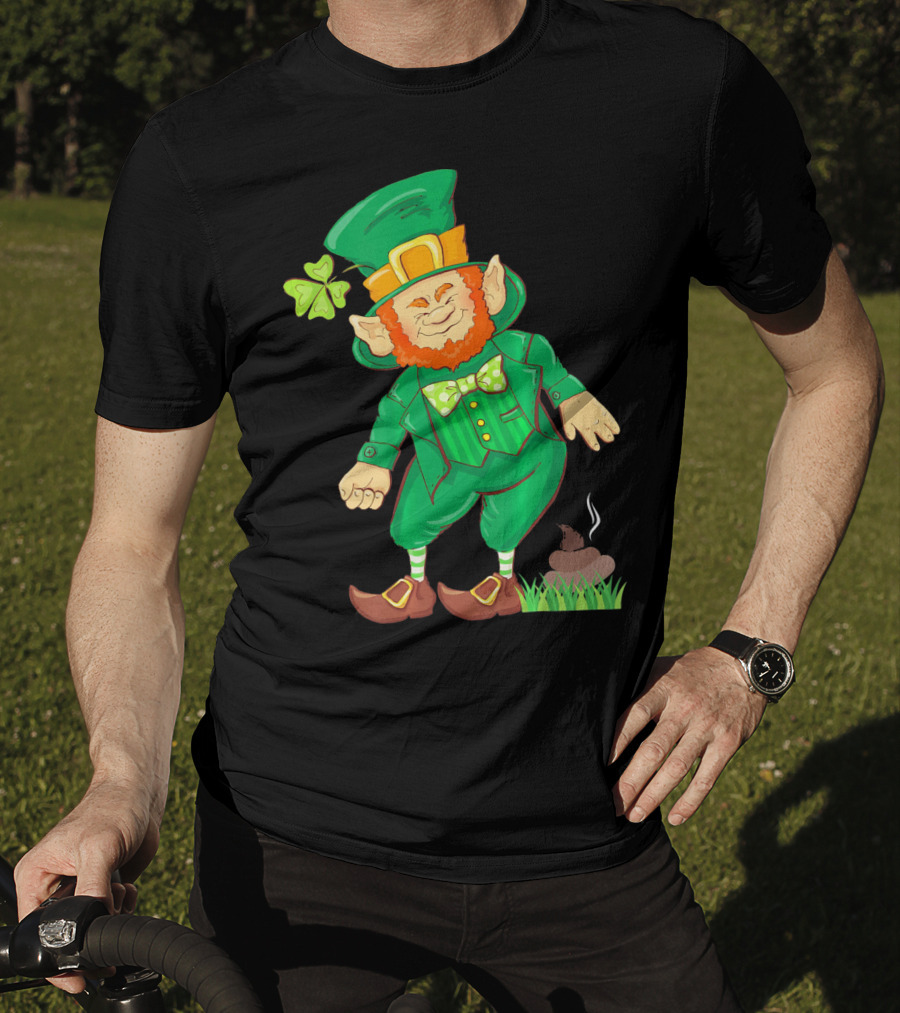 St Paddy Pooping Leprechaun Funny Saint Patrick's Day Humor T-Shirt