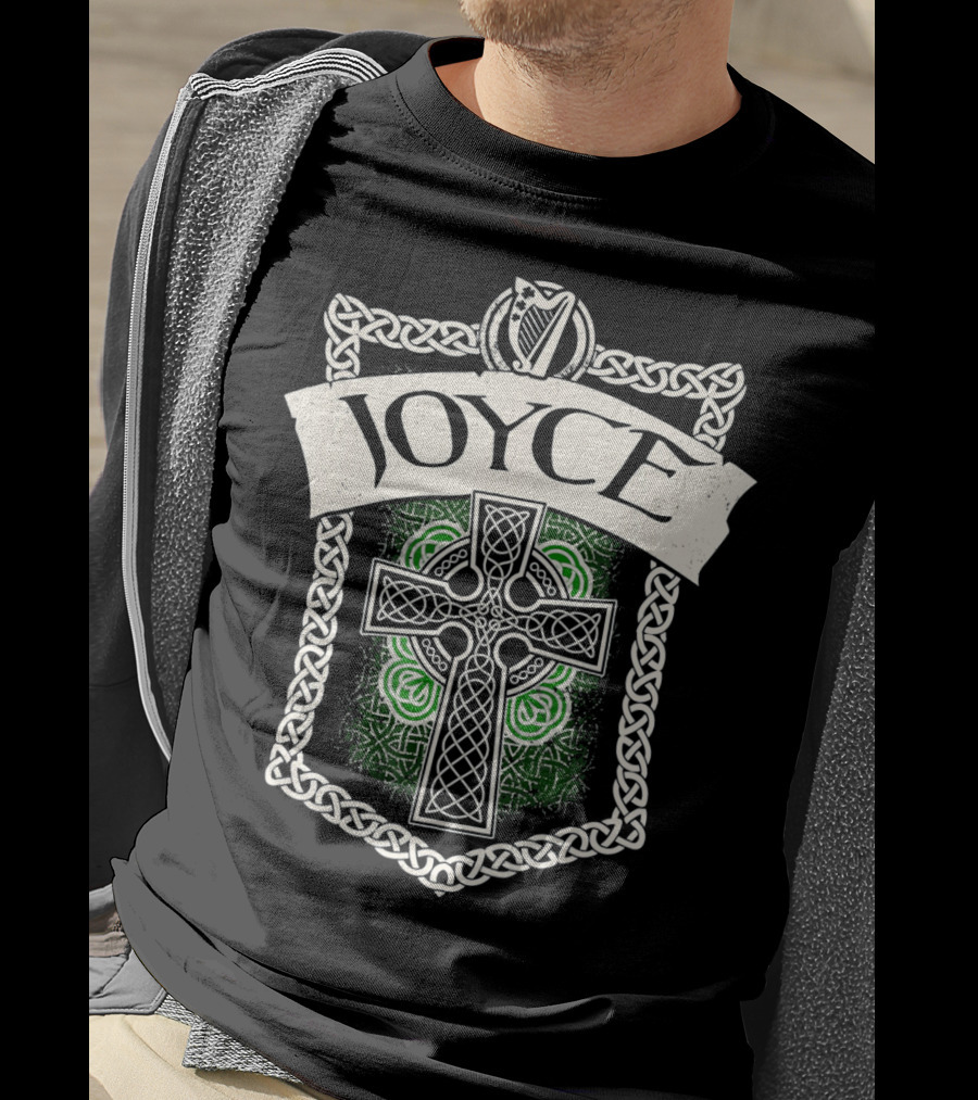 JOYCE Irish Name Celtic Knotwork And Cross T-Shirt