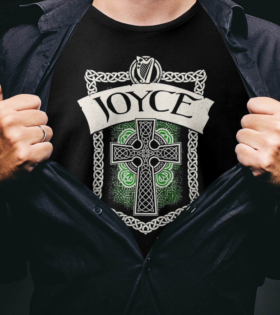 JOYCE Irish Name Celtic Knotwork And Cross T-Shirt