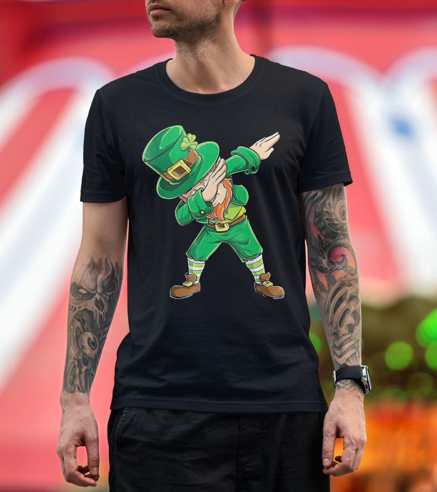Dabbing Leprechaun Dab Dance St Patricks Day Irish Green Hat T-Shirt