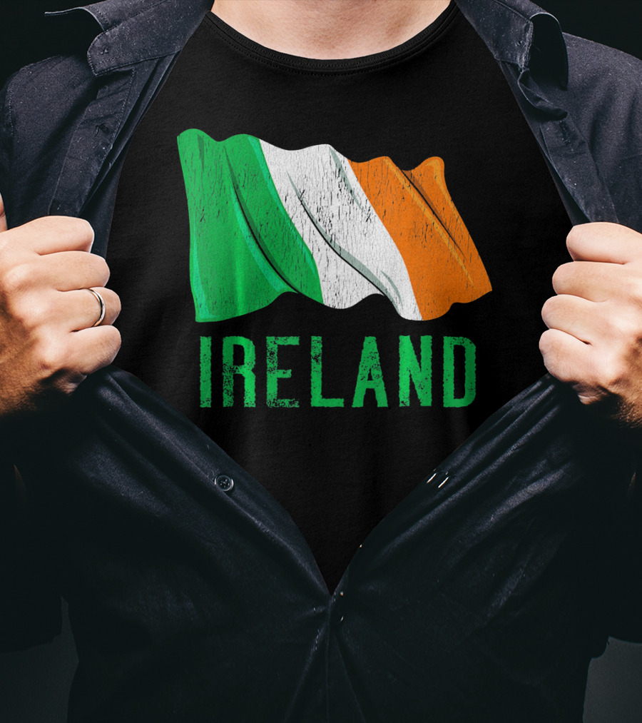 Vintage Ireland Flag Irish Retro St. Pat Ireland T-Shirt