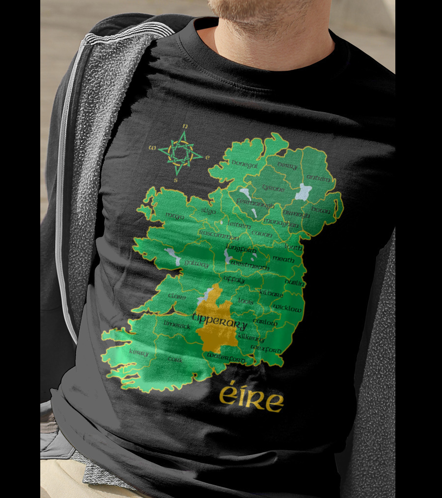 Tipperary Ireland Irish County Map Éire T-Shirt