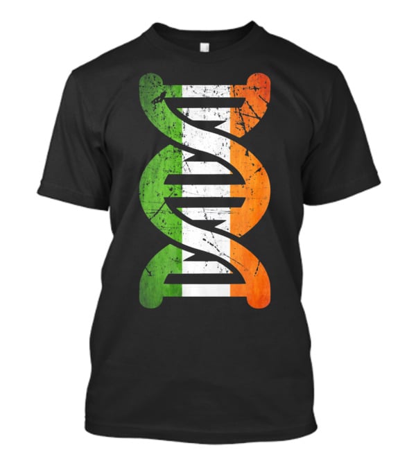 Irish Flag DNA Symbol Heritage T-Shirt