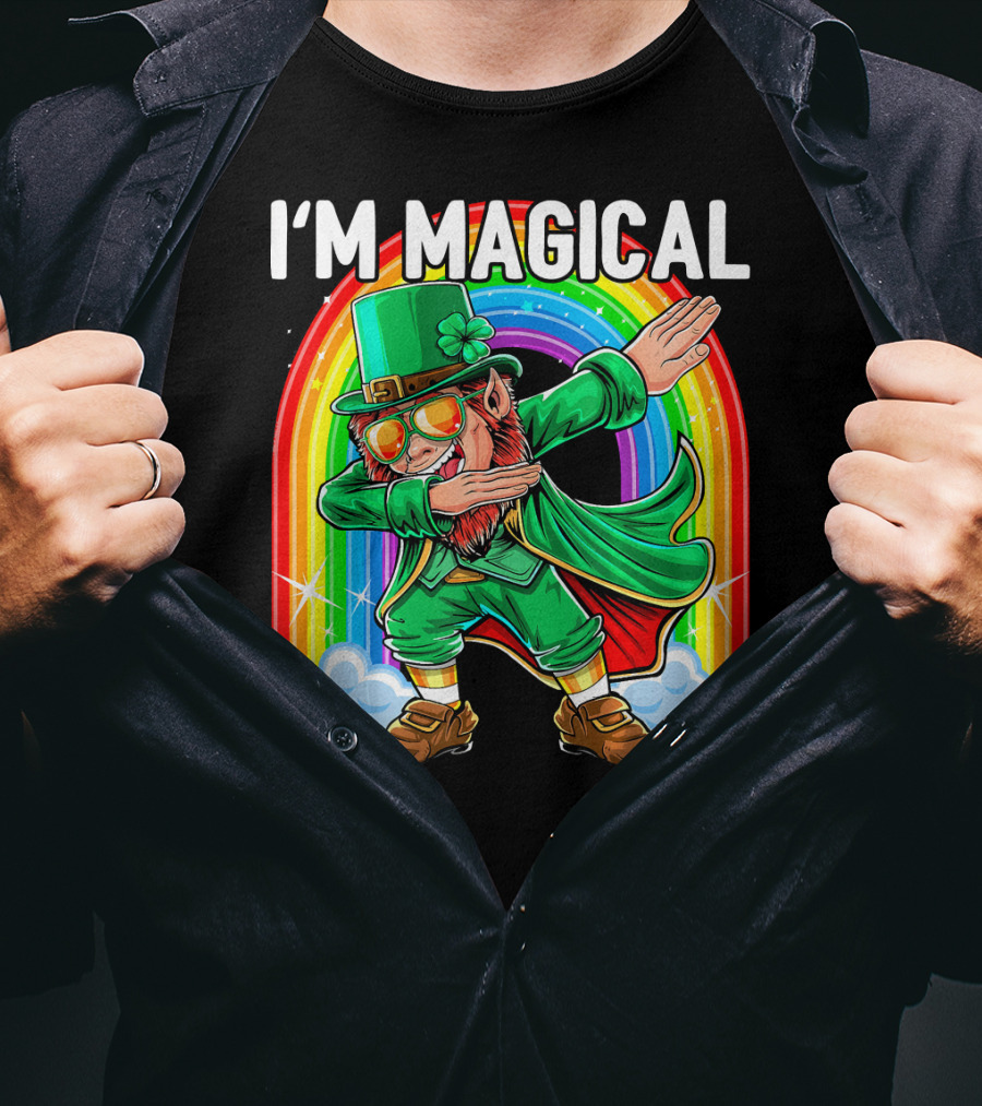 I'm Magical Dabbing Leprechaun Rainbow St. Patrick's Day T-Shirt