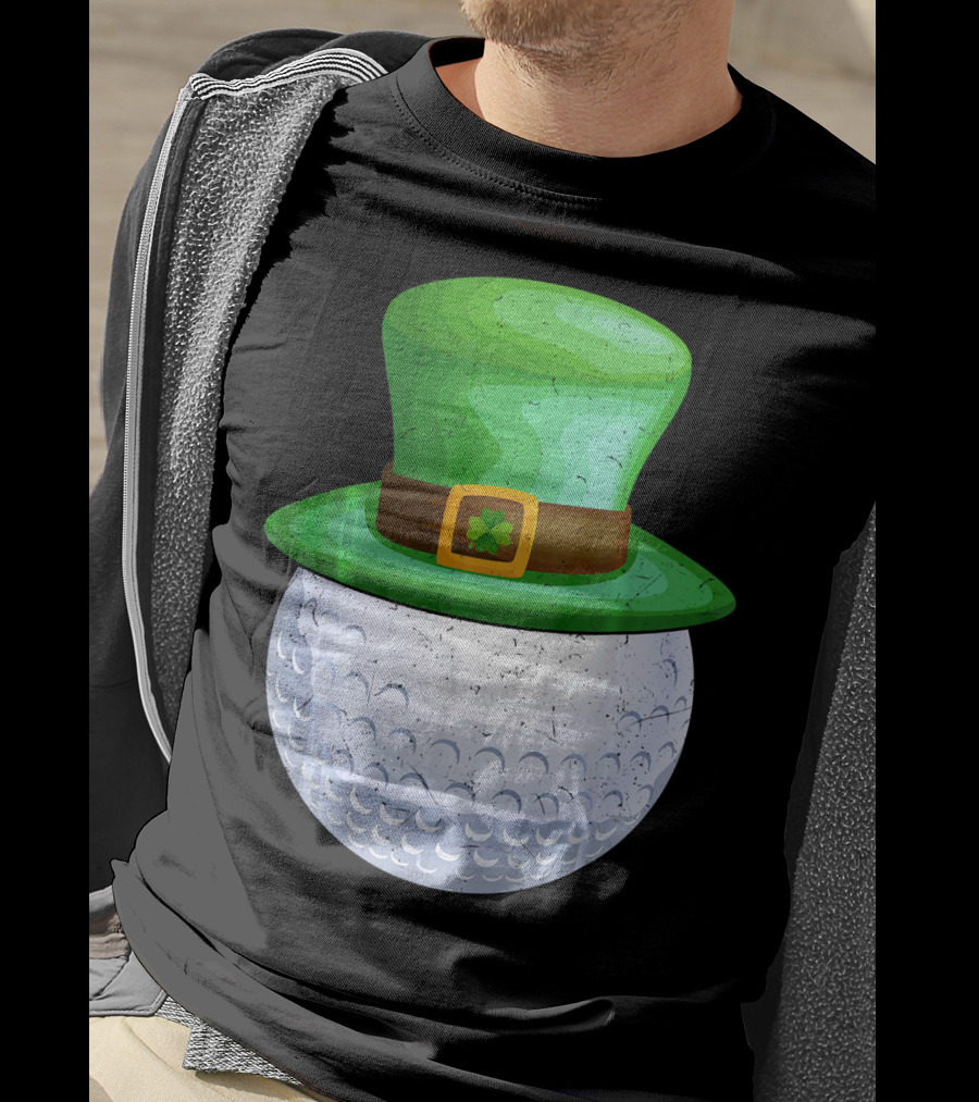Leprechaun Hat On Golf Ball T-Shirt