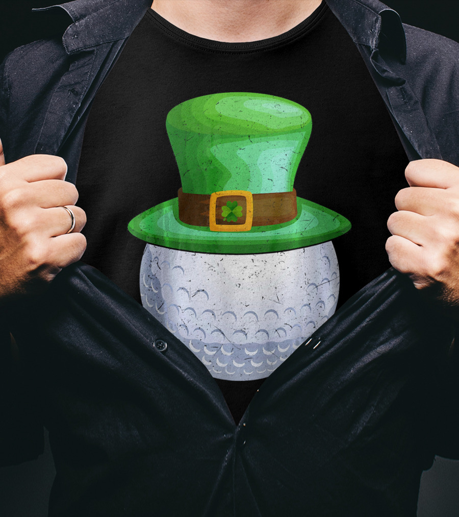 Leprechaun Hat On Golf Ball T-Shirt