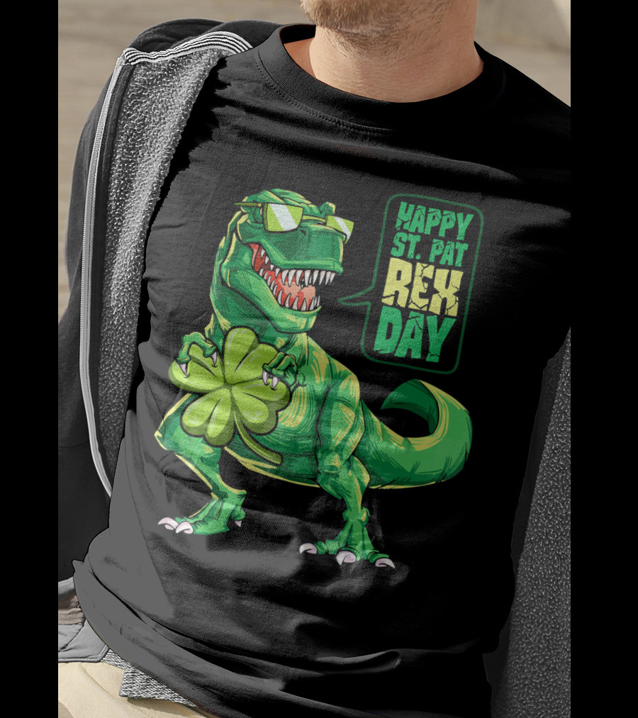 Happy St. Pat Rex Day Irish Dinosaur St Patricks T-Shirt