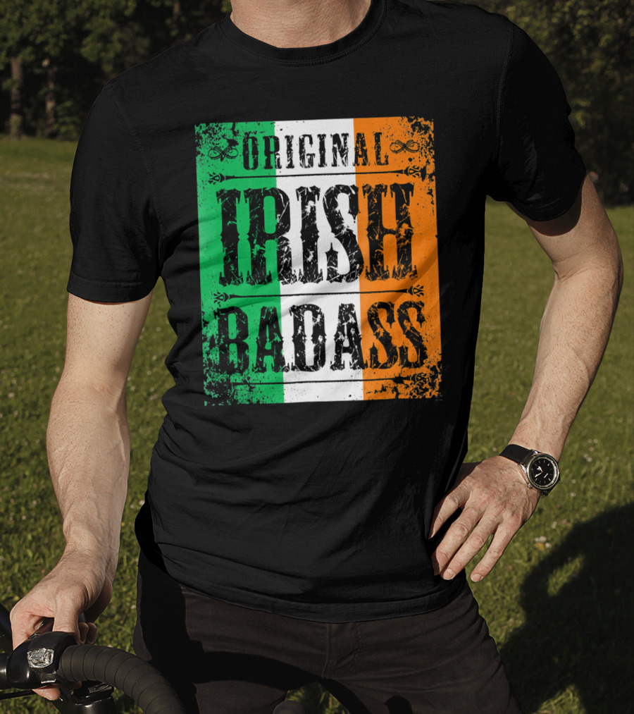 Original Irish BadAss Flag St Paddy Day T-Shirt