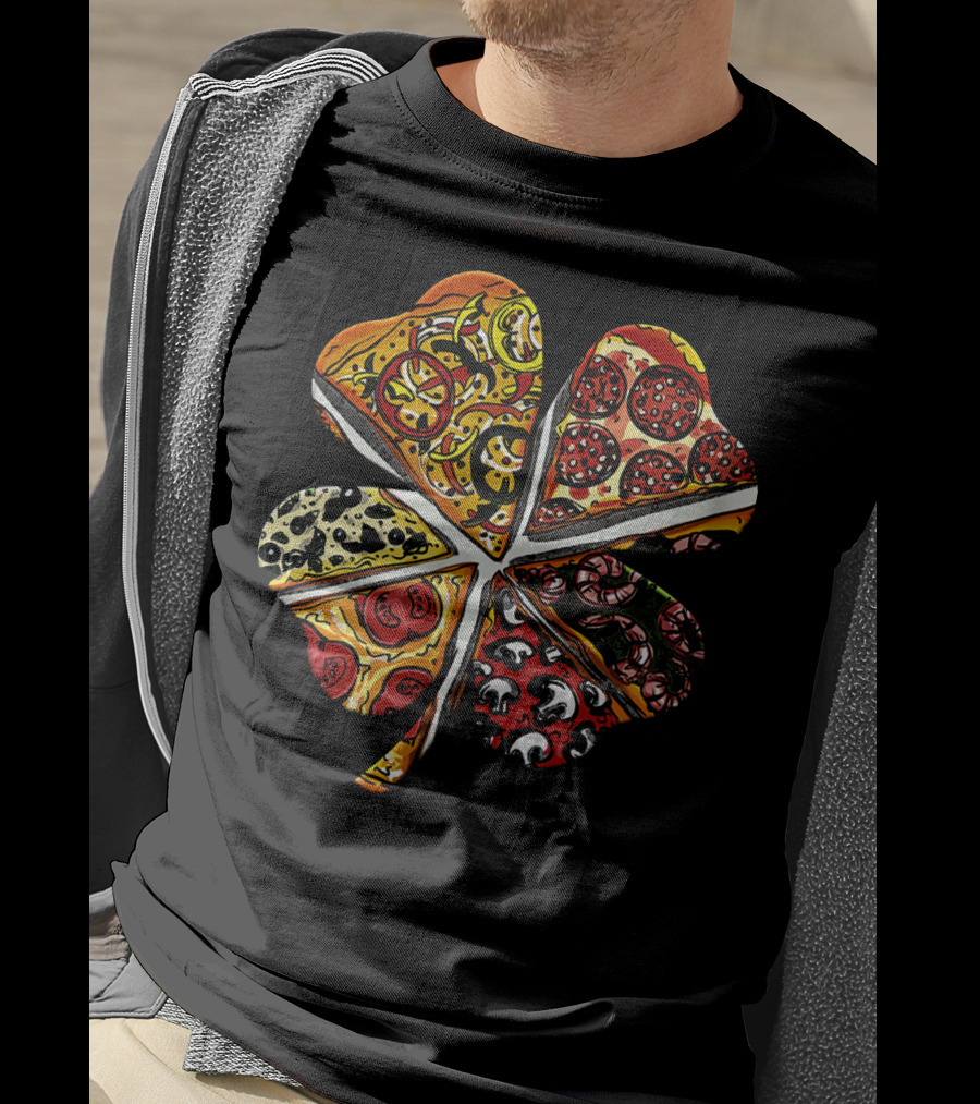 Irish I Had Pizza St. Patricks Shamrock Slice Combination T-Shirt