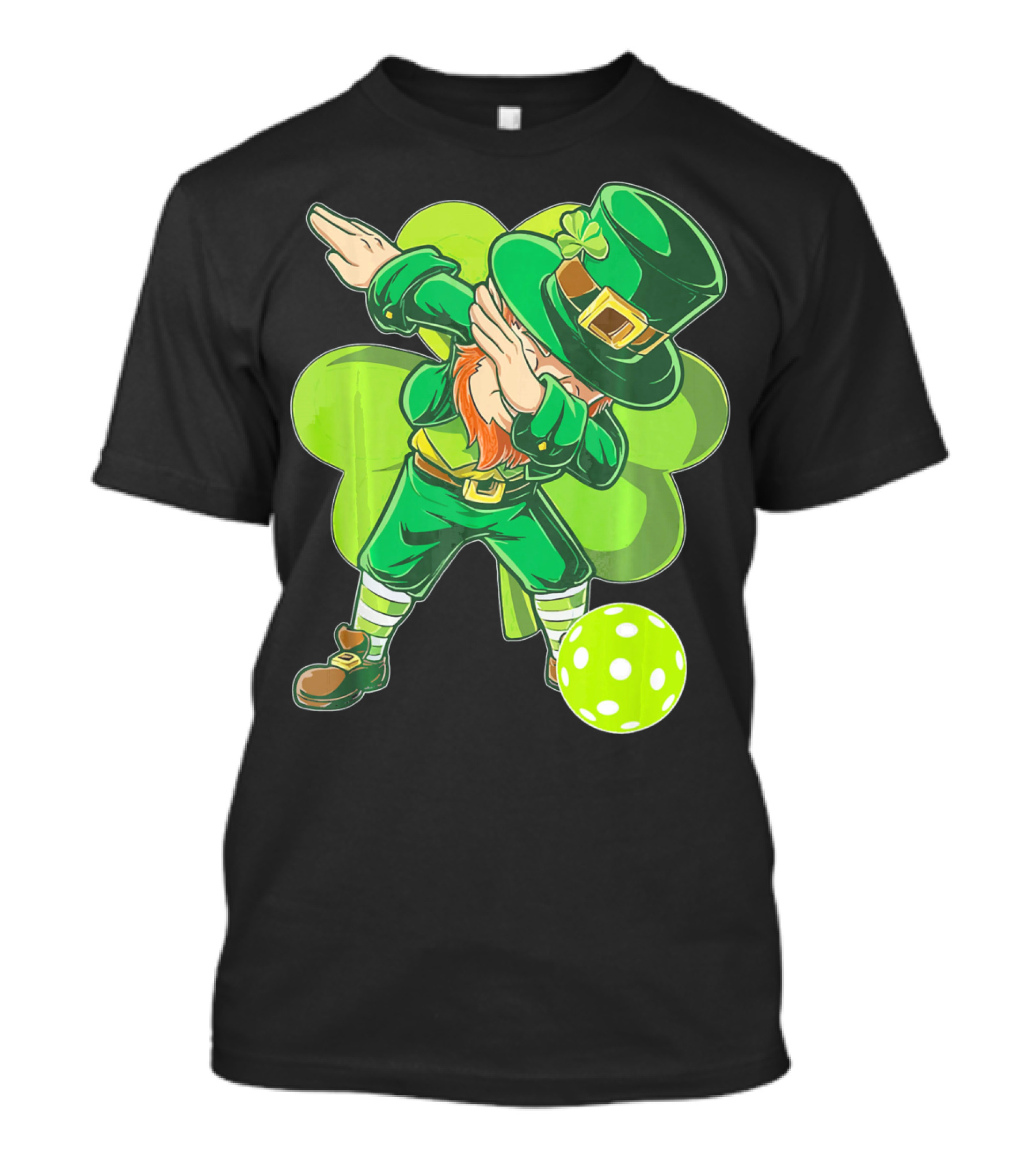 Funny Dabbing Leprechaun Pickleball Sport T-Shirt