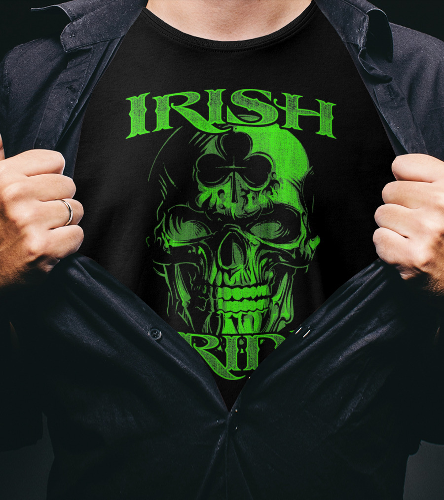 Irish Pride Shamrock Skull T-Shirt