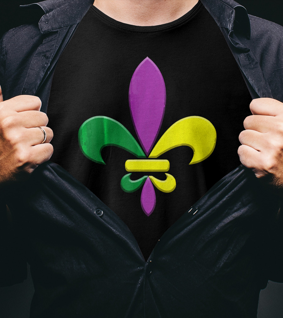 Fleur-de-Lis Mardi Gras New Orleans Party Classic Colors T-Shirt