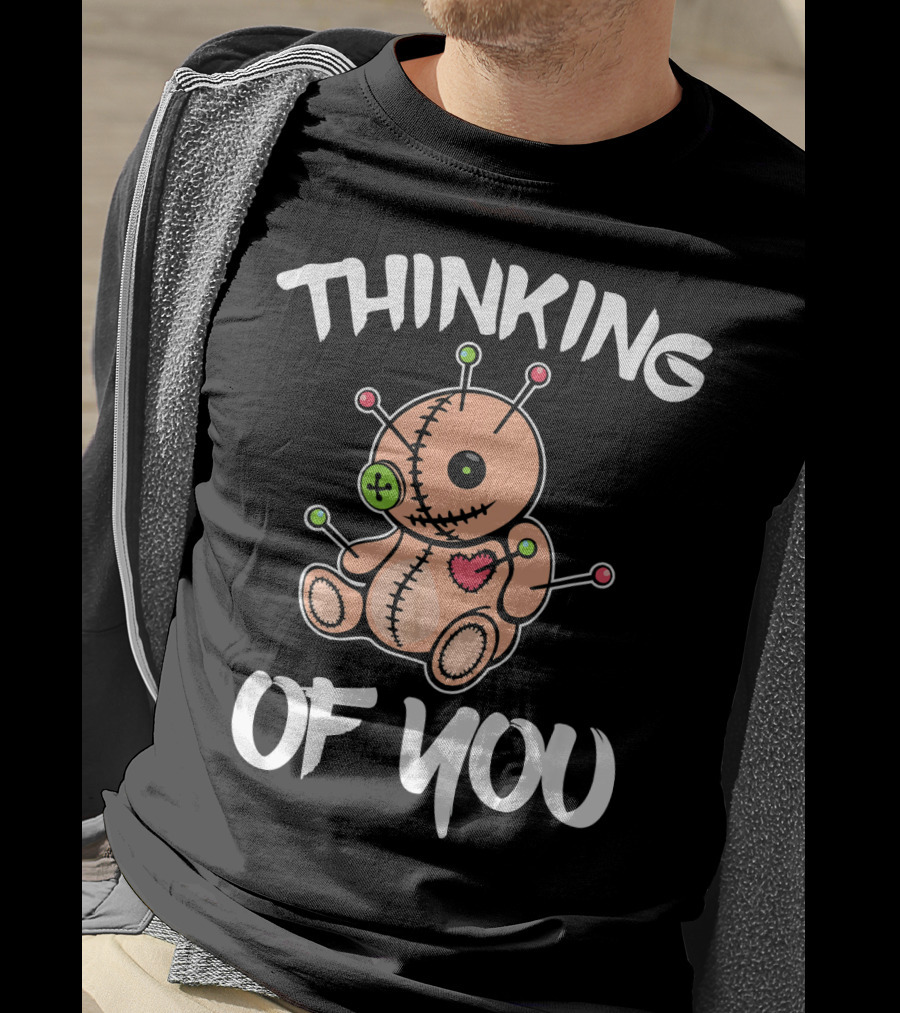 Thinking Of You Voodoo Doll Funny Witch Mardi Gras T-Shirt
