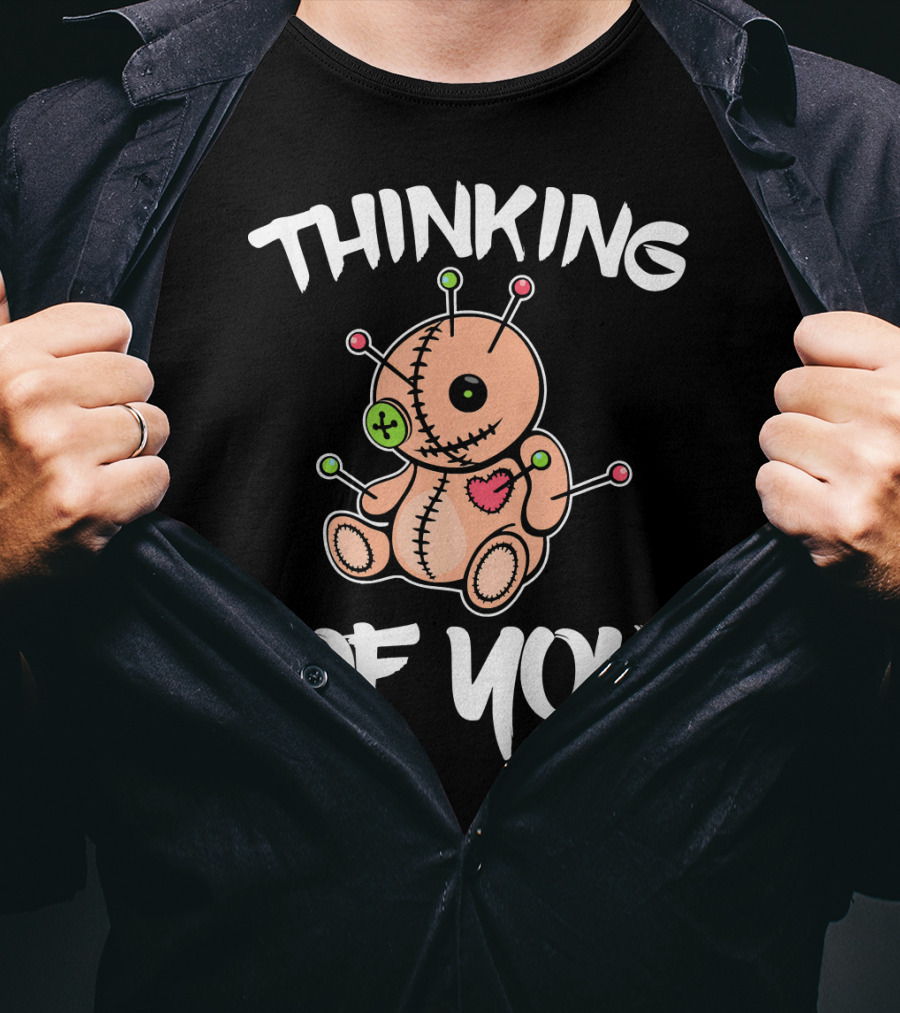 Thinking Of You Voodoo Doll Funny Witch Mardi Gras T-Shirt