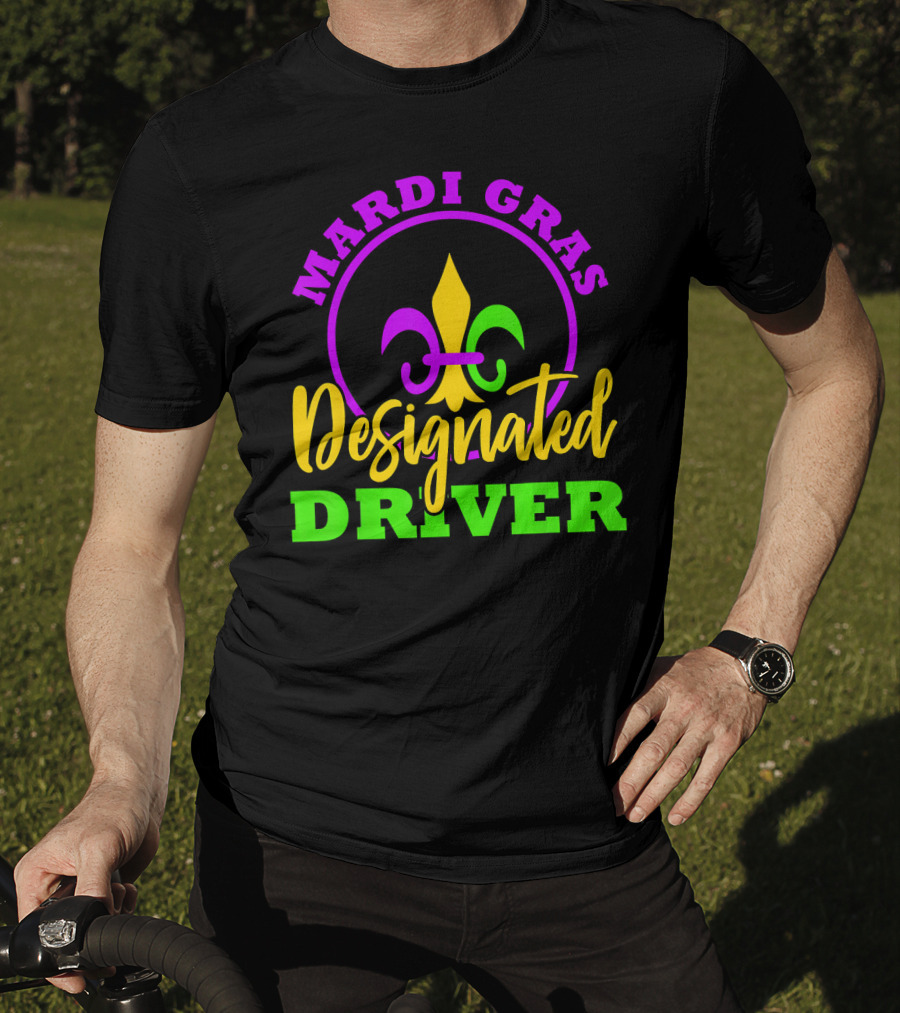 Mardi Gras Designated Driver Fleur-de-Lis T-Shirt
