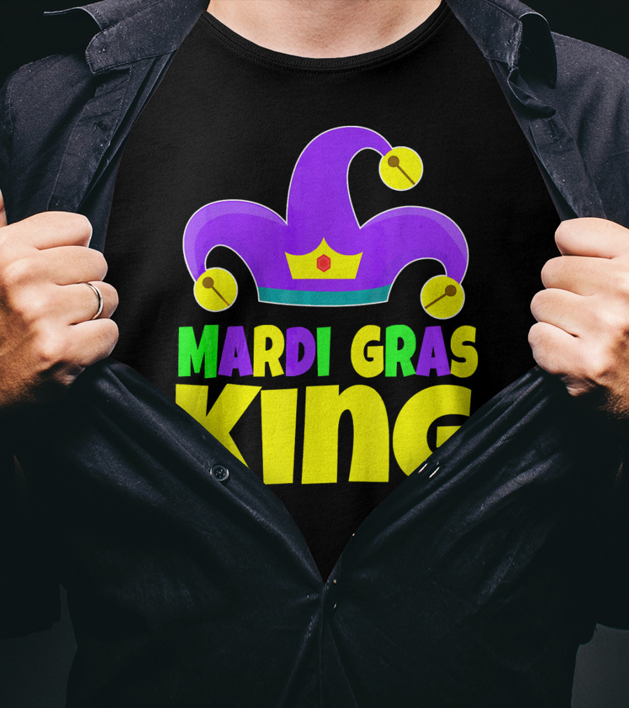 Mardi Gras King Crown Jester Hat T-Shirt