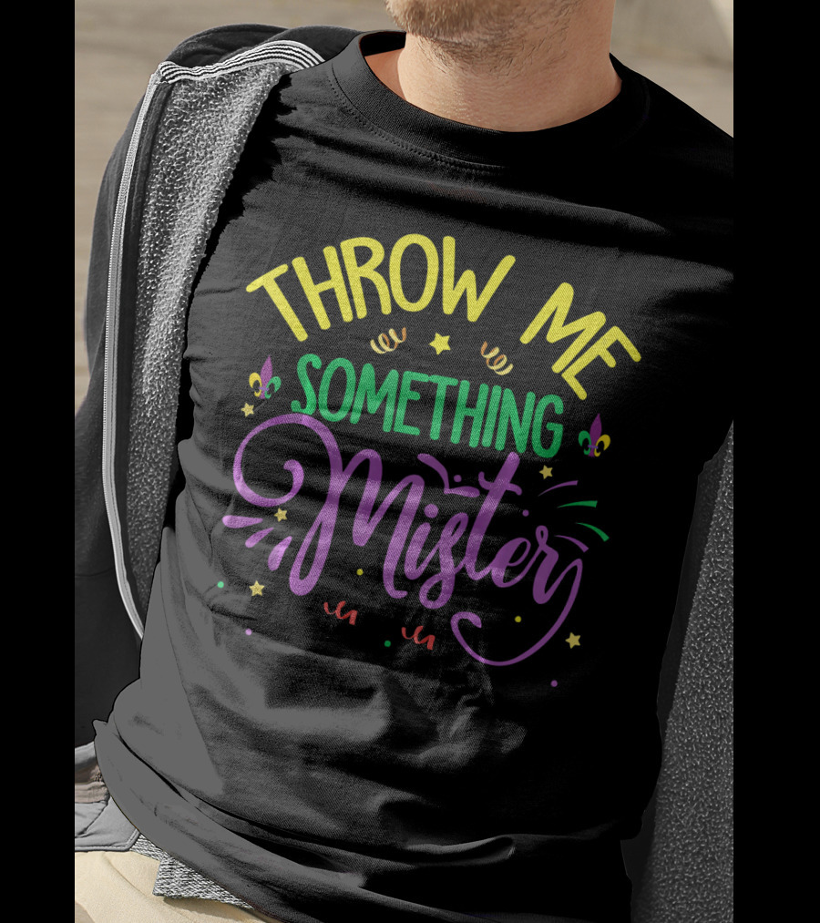 Throw Me Something Mister Carnival Colors And Icons T-Shirt