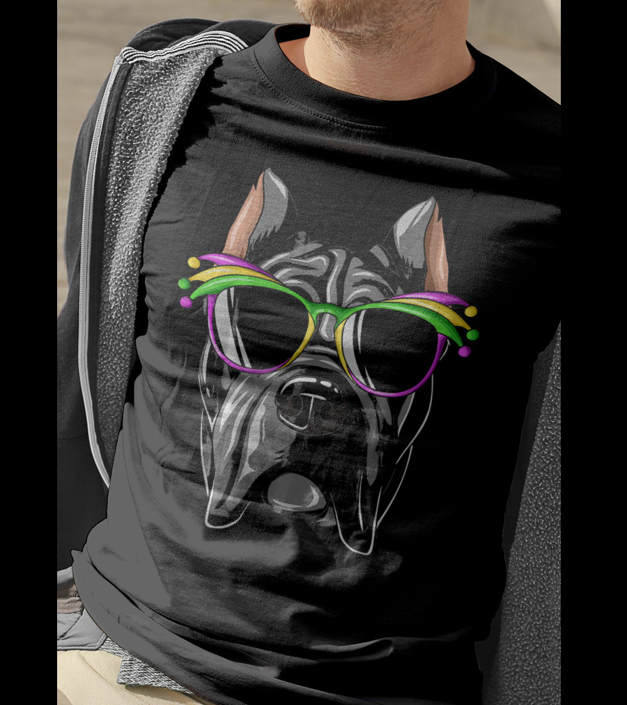 Cane Corso Mardi Gras Mask Eyewear Carnival Cane T-Shirt