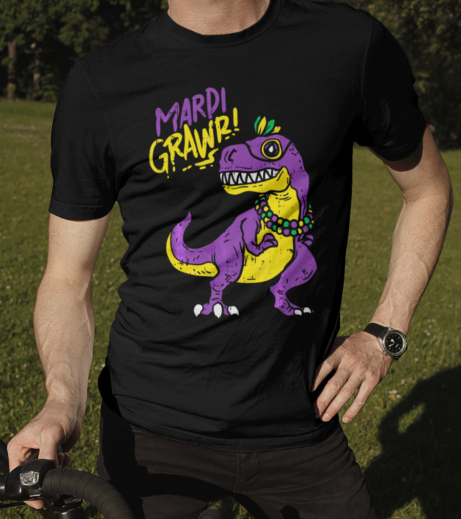 Mardi Grawr Rex Dinosaur Dino Mardi Grawr T-Shirt