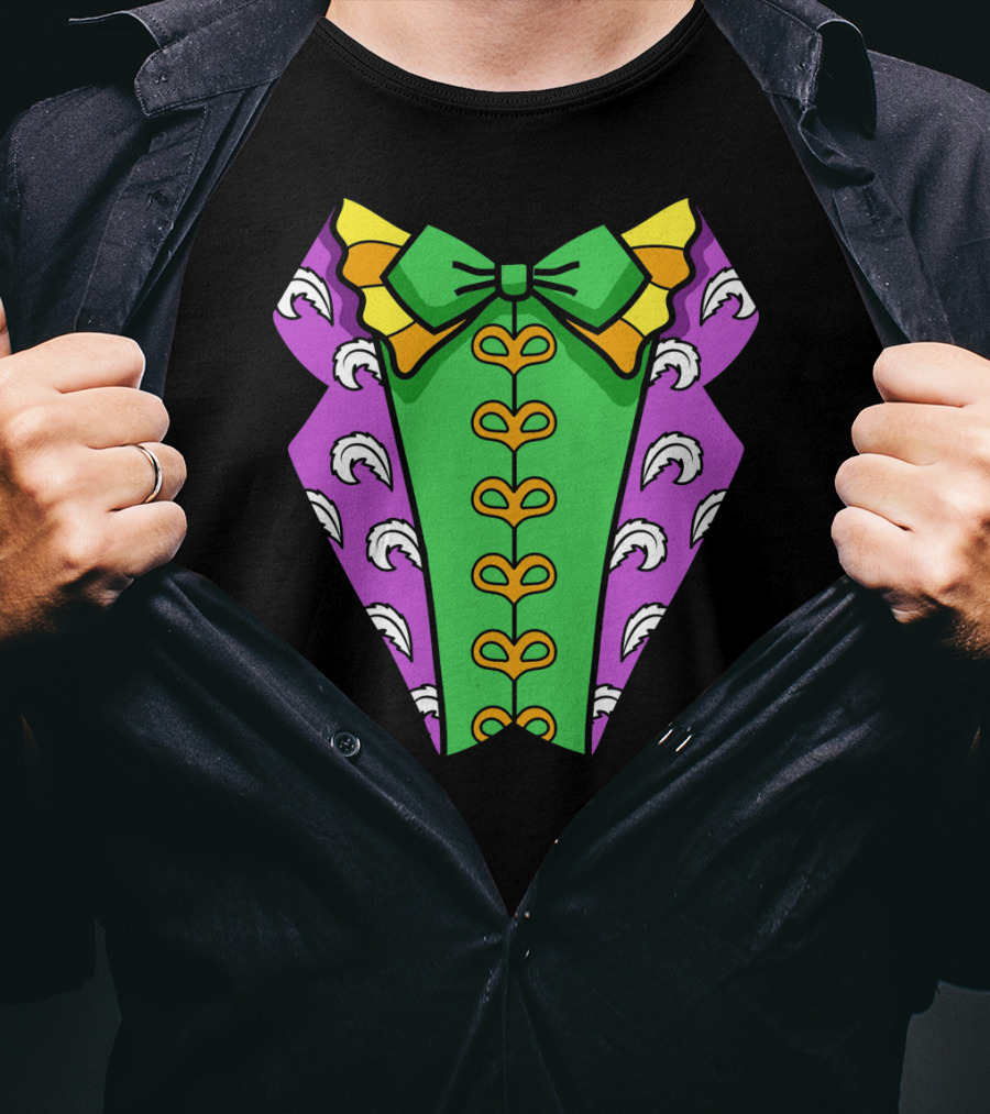 Mardi Gras Tuxedo Funny Party Celebration Costume T-Shirt