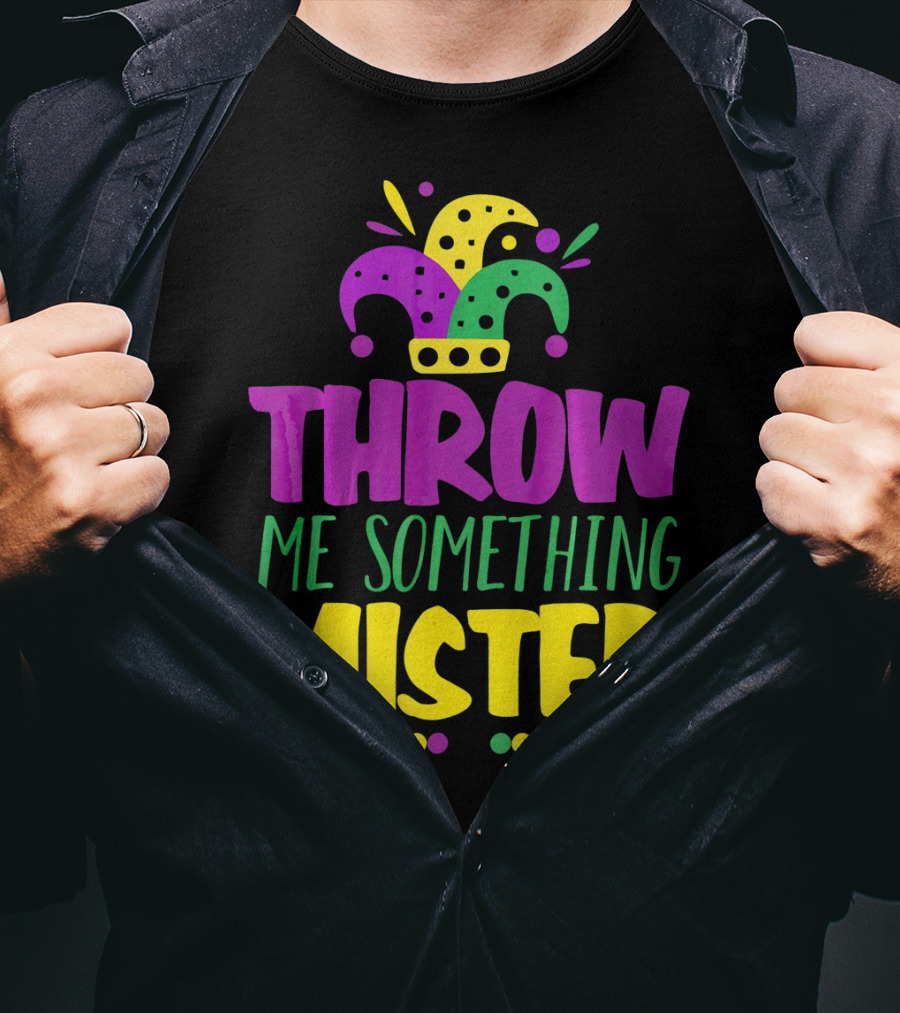 Throw Me Something Mister Mardi Gras Jester Hat Louisiana T-Shirt